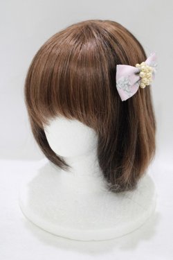 画像1: JESUS DIAMANTE / ロココLadyパールバレッタ  バロックangel柄ピンク H-25-07-21-080-JE-AC-NS-ZH