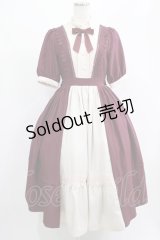 axes femme kawaii / エレガントドールワンピース M ワイン H-25-07-21-014-AX-OP-NS-ZH