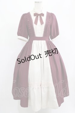 画像1: axes femme kawaii / エレガントドールワンピース M ワイン H-25-07-21-014-AX-OP-NS-ZH