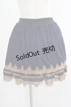 画像1: axes femme / シフォンプリーツスカート M ネイビー H-25-07-21-020-AX-SK-NS-ZH