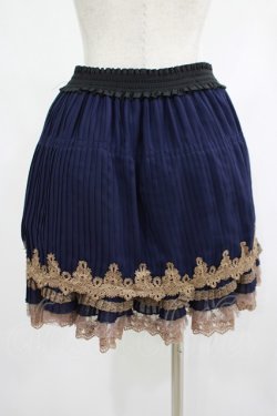 画像3: axes femme / シフォンプリーツスカート M ネイビー H-25-07-21-020-AX-SK-NS-ZH