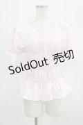 Angelic Pretty / シャーリングオフショルダーブラウス Free ピンク H-25-07-22-025-AP-BL-NS-ZH