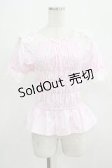 Angelic Pretty / シャーリングオフショルダーブラウス Free ピンク H-25-07-22-025-AP-BL-NS-ZH