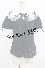 Angelic Pretty / Frill Doll半袖カットソー Free ブラック H-25-07-22-026-AP-TO-NS-ZH