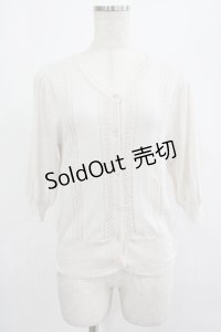 F&A / プチローズ釦レーシー半袖カーディガン Free IVORY H-25-07-22-029-LO-TO-NS-ZH