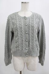 F&A / リーフケーブルニットカーディガン Free L/GRAY H-25-07-22-030-LO-TO-NS-ZH
