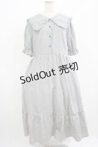 m petit by misako / AM*ギンガムCHKワンピース 4L グレー H-25-07-22-004-LO-OP-NS-ZH