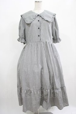 画像1: m petit by misako / AM*ギンガムCHKワンピース 4L グレー H-25-07-22-004-LO-OP-NS-ZH