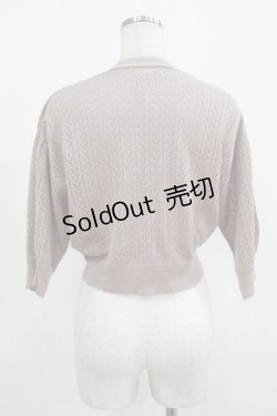 画像3: F&A / 押し花釦透かし編み5分袖カーディガン Free PINK BEIGE H-25-07-22-031-LO-TO-NS-ZH