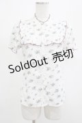 Blue rouge / ヨークフリルブラウス Free オフ H-25-07-22-033-CA-BL-NS-ZH