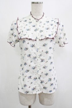 画像1: Blue rouge / ヨークフリルブラウス Free オフ H-25-07-22-033-CA-BL-NS-ZH