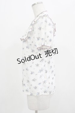 画像2: Blue rouge / ヨークフリルブラウス Free オフ H-25-07-22-033-CA-BL-NS-ZH