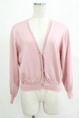 F&A / シアーフラワー釦UVカットニットカーディガン Free PINK H-25-07-22-040-LO-TO-NS-ZH