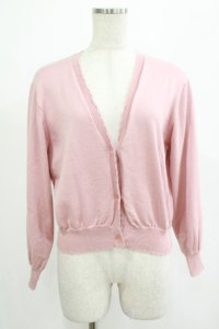 F&A / シアーフラワー釦UVカットニットカーディガン Free PINK H-25-07-22-040-LO-TO-NS-ZH
