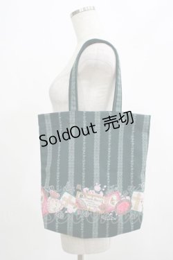 画像1: ALICE and the PIRATES / ヴィクトリアンカード柄トートBag  グリーン H-25-07-22-045-PA-BG-NS-ZH
