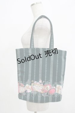 画像2: ALICE and the PIRATES / ヴィクトリアンカード柄トートBag  グリーン H-25-07-22-045-PA-BG-NS-ZH