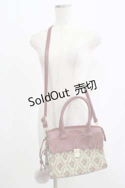 画像1: axes femme / ショルダー付きゴブランバッグ  ワイン H-25-07-22-046-AX-BG-NS-ZH