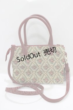 画像2: axes femme / ショルダー付きゴブランバッグ  ワイン H-25-07-22-046-AX-BG-NS-ZH