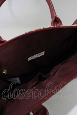 画像3: axes femme / ショルダー付きゴブランバッグ  ワイン H-25-07-22-046-AX-BG-NS-ZH