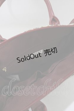 画像3: axes femme / ショルダー付きゴブランバッグ  ワイン H-25-07-22-046-AX-BG-NS-ZH