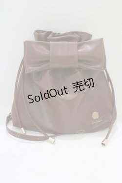 画像2: m petit by misako / NINA'Sコラボ/リボンキンチャクショルダーバッグ  ブラウン H-25-07-22-047-LO-BG-NS-ZH