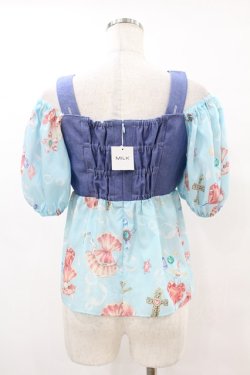 画像2: MILK / ジュエルShellトップス  アクアシェル×ブルーデニム H-25-07-22-1043-ML-TO-KB-ZH