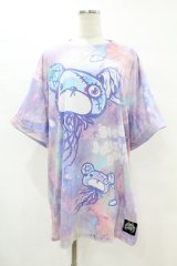 HYPER CORE / SICKS JELLYFISH BEAR BIG Tシャツ  ラベンダー H-25-07-22-1044-PU-TO-KB-ZH