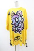 HYPER CORE / UNDEAD MOUSE BIG Tシャツ  イエロー H-25-07-22-1045-PU-TO-KB-ZH