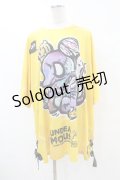 HYPER CORE / UNDEAD MOUSE BIG Tシャツ  イエロー H-25-07-22-1045-PU-TO-KB-ZH