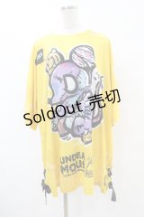 HYPER CORE / UNDEAD MOUSE BIG Tシャツ  イエロー H-25-07-22-1045-PU-TO-KB-ZH