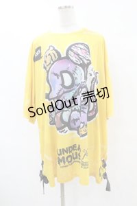 HYPER CORE / UNDEAD MOUSE BIG Tシャツ  イエロー H-25-07-22-1045-PU-TO-KB-ZH