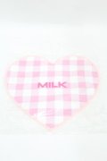 MILK / Heartギンガムタオル  ピンク H-25-07-22-1008-ML-ZA-KB-ZH