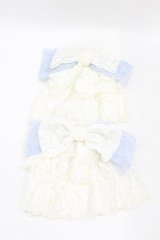 MR corset / レースリボンカフス  オフ×サックス H-25-07-22-1009-PU-ZA-KB-ZH