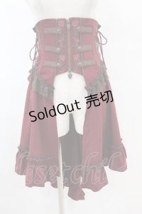 Ozz oneste / 薔薇刺繍オーバーコルセット  ボルドー H-25-07-22-1011-OO-ZA-KB-ZH