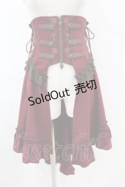 画像1: Ozz oneste / 薔薇刺繍オーバーコルセット  ボルドー H-25-07-22-1011-OO-ZA-KB-ZH