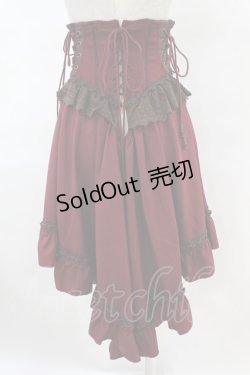 画像2: Ozz oneste / 薔薇刺繍オーバーコルセット  ボルドー H-25-07-22-1011-OO-ZA-KB-ZH
