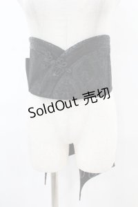 Qutie Frash / プレミアムセット2024-朧月-　リボンコルセット  黒 H-25-07-22-1012-QU-ZA-KB-ZH