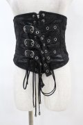 Qutie Frash / 3連ベルトコルセット  黒 H-25-07-22-1013-QU-ZA-KB-ZH
