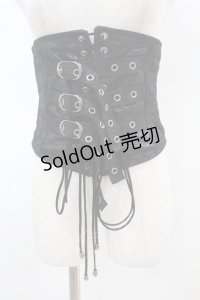 Qutie Frash / 3連ベルトコルセット  黒 H-25-11-16-003-QU-ZA-KB-ZH