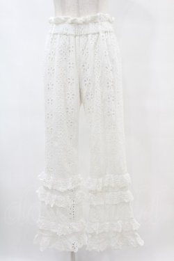 画像1: Candy Stripper / LACY PANTS  ホワイト H-25-07-22-1018-PU-PA-KB-ZH