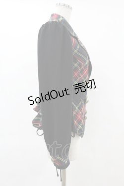 画像3: Qutie Frash / タータンダブルテーラードジャケット  グリーン H-25-07-22-1022-QU-JA-KB-ZH