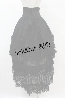 画像2: Ozz oneste / チャイナレースフィッシュテールスカート  黒×赤 H-25-07-22-1026-OO-SK-KB-ZH