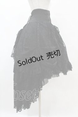 画像3: Ozz oneste / チャイナレースフィッシュテールスカート  黒×赤 H-25-07-22-1026-OO-SK-KB-ZH