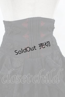画像4: Ozz oneste / チャイナレースフィッシュテールスカート  黒×赤 H-25-07-22-1026-OO-SK-KB-ZH
