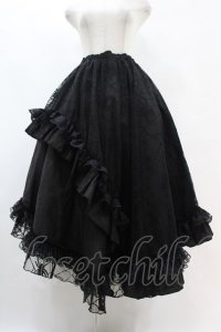 Qutie Frash / 蜘蛛メッシュロングスカート  ブラック H-25-07-22-1027-QU-SK-KB-ZH