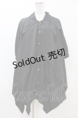 ALGONQUINS / イレギュラーシャツワンピース  黒 H-25-07-22-1032-AL-OP-KB-ZH