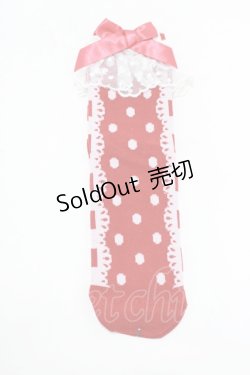 画像1: Angelic Pretty / Sweet Dotクルー丈ソックス  レッド H-25-07-22-061-AP-ZA-NS-ZH