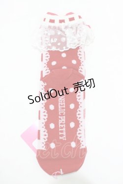 画像2: Angelic Pretty / Sweet Dotクルー丈ソックス  レッド H-25-07-22-061-AP-ZA-NS-ZH