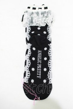画像2: Angelic Pretty / Sweet Dotクルー丈ソックス  ブラック H-25-07-22-062-AP-ZA-NS-ZH