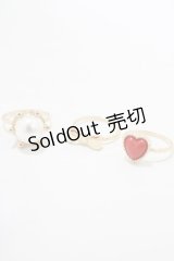 m petit by misako / AMハートリボン3Pリング 11号×2個/13号×1個 ゴールド H-25-07-22-066-LO-ZA-NS-ZH